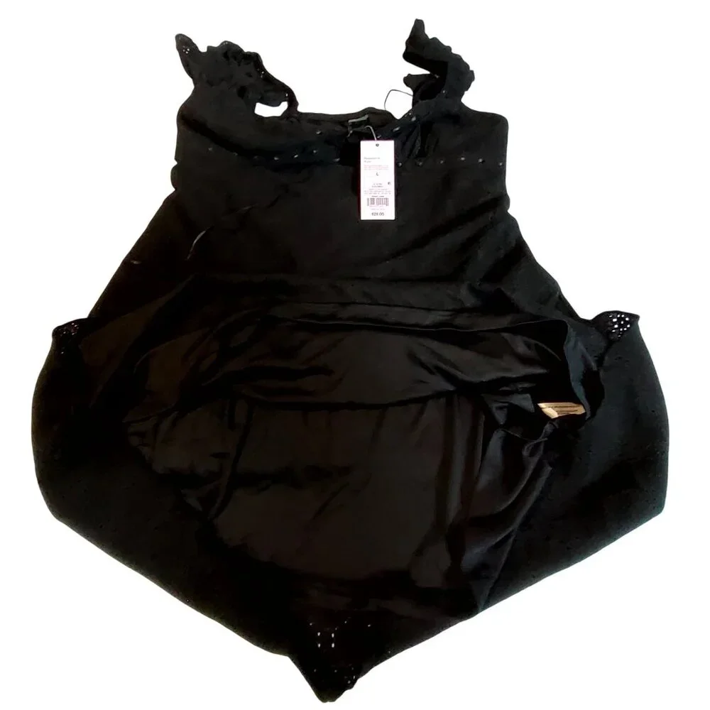 Wild Fable Off-The-Shoulder Black Lace Dress With Lining & Tags lace design - Picture 9 of 12